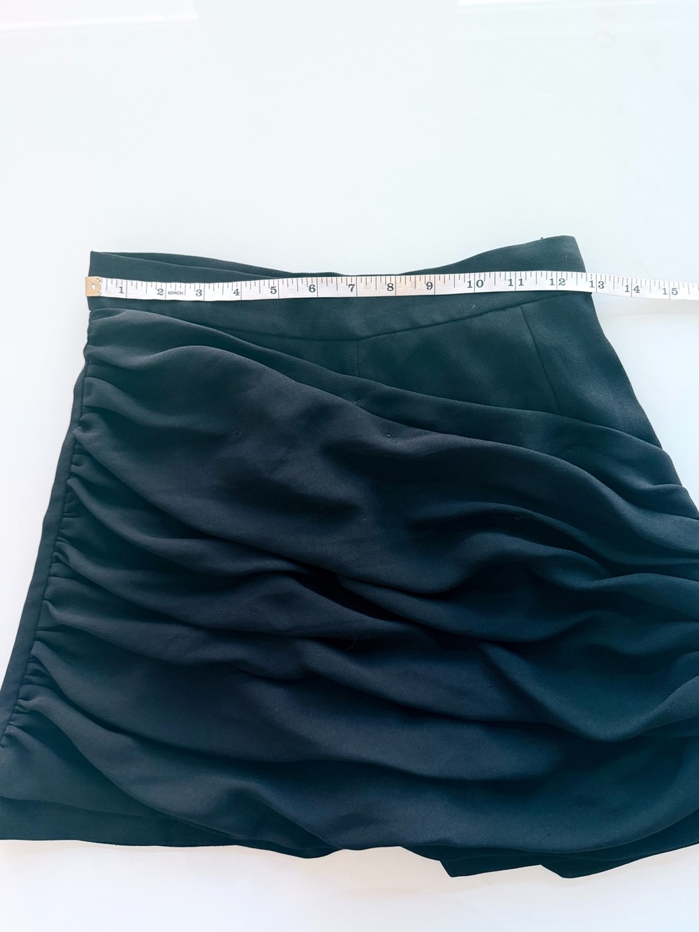 New! Sandro Paris Luiza Black Ruched Draped Skort Shorts FR 36 / US 4 - Picture 8 of 8